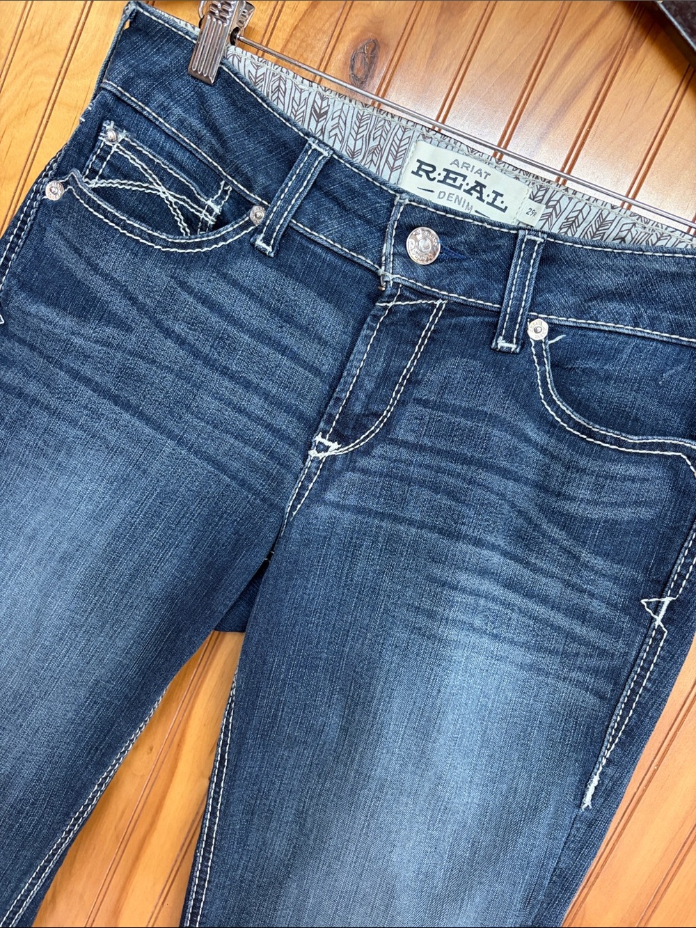Ariat REAL Entwined Mid Rise Stretch Boot Cut Jeans Size 29 10032031 Medium Wash